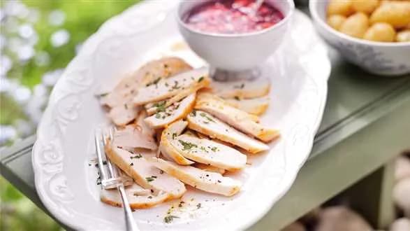 Kurczak z sosem truskawkowym